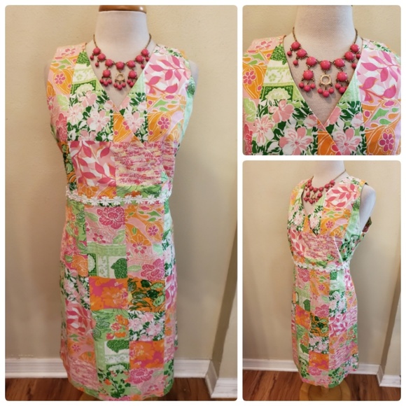 Tahiti Reef Club Pink Sleeveless Floral Dress - Picture 1 of 8